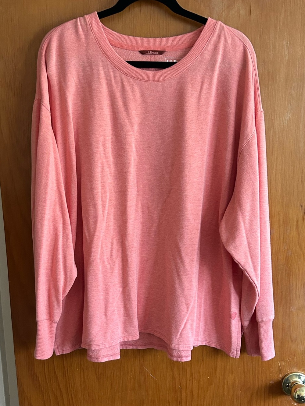 L.L. Bean Women’s Coral Pink Long-Sleeve Sweatshirt